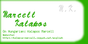 marcell kalapos business card